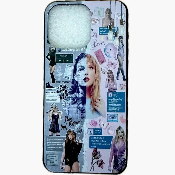 TAYLOR SWIFT APPLE IPHONE 15 PRO MAX CASE FOR SWIFTIES PINK BLACK WHITE SHOWGIRL - Picture 1 of 2